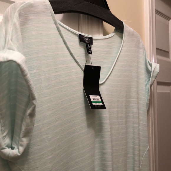 😍 Jones NY Pretty Pale Aqua Top 🌷 - Picture 3 of 4